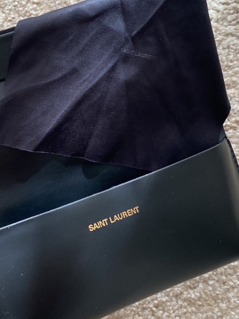 Saint Laurent Black Cat-Eye Sunglasses with Dark Lenses SL 215 GRACE - Picture 8 of 8